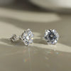 Wholesale Women's 925 Sterling Silver Flashing Antifalling Zircon Geometric Earrings With Electroplating
