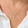 Wholesale Women's 925 Sterling Silver Flower And Fourleaf Clover Zircon Necklace Set With Diamonds Cross Chain