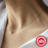 Wholesale Women's Sterling Silver 925 Flower Necklace With Small Round Zircon Diamonds Gold Plated O Chain Electroplated