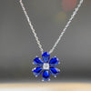 Wholesale Women's 925 Sterling Silver Flower Pendant Ochain Necklace With Electroplating