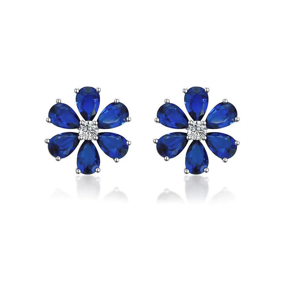 Wholesale Women's 925 Sterling Silver Flower Pendant Ochain Necklace With Electroplating
