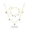 Wholesale Women's 925 Sterling Silver Fourleaf Clover Zirconia Inlaid Light Luxury Necklace With Cross Chain