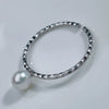 Wholesale Women's Sterling Silver Freshwater Round Bead Minimalist Ring