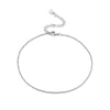 Wholesale Women's 925 Sterling Silver Geometric Anklet With 14K Gold Double Buckle Chain