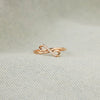 Wholesale Women's 925 Sterling Silver Geometric Cross Asymmetric Ring With Electroplating