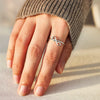 Wholesale Women's 925 Sterling Silver Geometric Cross Asymmetric Ring With Electroplating
