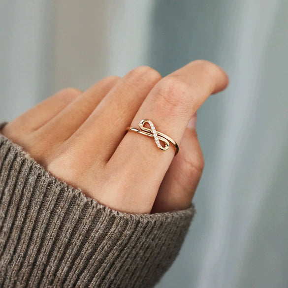 Wholesale Women's 925 Sterling Silver Geometric Cross Asymmetric Ring With Electroplating