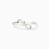Wholesale Women's 925 Sterling Silver Geometric Cross Asymmetric Ring With Electroplating
