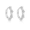 Wholesale Women's 925 Sterling Silver Geometric Design Earrings With Platinum And 18K Gold Electroplating