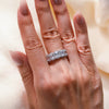 Wholesale Women's Sterling Silver Geometric Diamond Ring And Bracelet