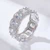 Wholesale Women's Sterling Silver Geometric Diamond Ring And Bracelet