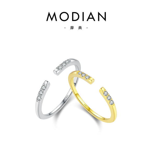 Wholesale Women's 925 Sterling Silver Geometric Diamond Ring Niche Design