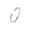 Wholesale Women's 925 Sterling Silver Geometric Diamond Ring Niche Design