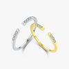 Wholesale Women's 925 Sterling Silver Geometric Diamond Ring Niche Design