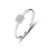 Wholesale Women's 925 Sterling Silver Geometric Diamondencrusted Electroplated Stacking Ring
