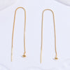 Wholesale Women's 925 Sterling Silver Geometric Handmade Beaded Ear Chain With Electroplating