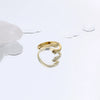 Wholesale Women's 925 Sterling Silver Geometric Hands Hug Open Ring With Electroplating Design