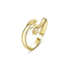 Wholesale Women's 925 Sterling Silver Geometric Hands Hug Open Ring With Electroplating Design