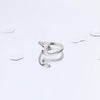 Wholesale Women's 925 Sterling Silver Geometric Hands Hug Open Ring With Electroplating Design