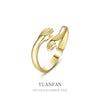 Wholesale Women's 925 Sterling Silver Geometric Hands Hug Open Ring With Electroplating Design