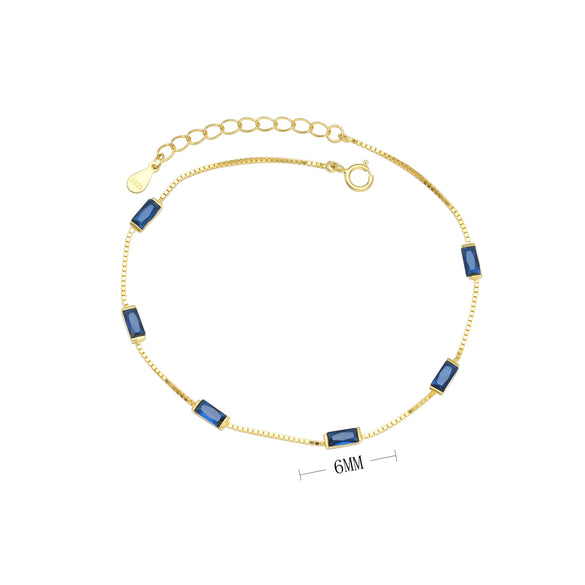 Wholesale Women's 925 Sterling Silver Geometric Inlaid Zircon Bracelet