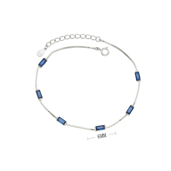 Wholesale Women's 925 Sterling Silver Geometric Inlaid Zircon Bracelet