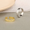 Wholesale Women's 925 Sterling Silver Geometric Irregular Concave Frosted Open Ring With Electroplating Retro Light Luxury Style