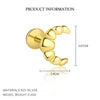 Wholesale Women's 925 Sterling Silver Geometric Irregular Round Flat Head Earrings With Zirconia