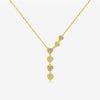 Wholesale Women's Sterling Silver Geometric Love Pendant Zircon Necklace With Platinum And 18K Gold Electroplating