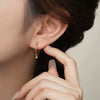 Wholesale Women's 925 Sterling Silver Geometric Minimalist Small Ball Earrings With Electroplating