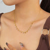 Wholesale Women's 925 Sterling Silver Geometric Mixed Gem Inlay Precious Stones Set Cross Chain Niche Style Clavicle Necklace