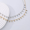 Wholesale Women's 925 Sterling Silver Geometric Mixed Gem Inlay Precious Stones Set Cross Chain Niche Style Clavicle Necklace