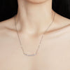 Wholesale Women's 925 Sterling Silver Geometric Moissanite Pendant Necklace With Electroplating Craft