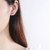 Wholesale Women's 925 Sterling Silver Geometric Moissanite Sixclaw Inlaid Electroplated Earrings