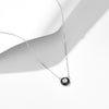 Wholesale Women's 925 Sterling Silver Geometric Oil Drop Single Diamond Zircon Cross Chain Necklace