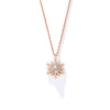 Wholesale Women's 925 Sterling Silver Geometric Opal Pendant Necklace With Cross Chain Set With Precious Stones