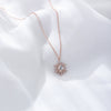 Wholesale Women's 925 Sterling Silver Geometric Opal Pendant Necklace With Cross Chain Set With Precious Stones
