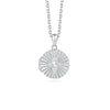 Wholesale Women's 925 Sterling Silver Geometric Opal Stone Photo Frame Pendant Necklace With Cross Chain And Electroplating Design