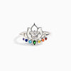 Wholesale Women's 925 Sterling Silver Geometric Rebirth Lotus Ring With Electroplating