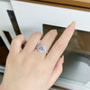 Wholesale Women's 925 Sterling Silver Geometric Ring With Electroplating Treatment