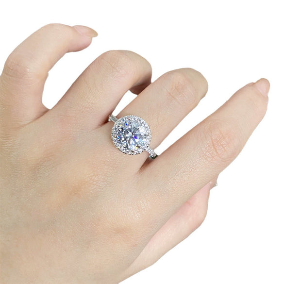 Wholesale Women's 925 Sterling Silver Geometric Ring With Electroplating Treatment