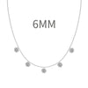 Wholesale Women's 925 Sterling Silver Geometric Round Pendant Clavicle Chain Necklace With Electroplating