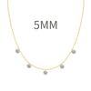 Wholesale Women's 925 Sterling Silver Geometric Round Pendant Clavicle Chain Necklace With Electroplating