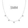 Wholesale Women's 925 Sterling Silver Geometric Round Pendant Clavicle Chain Necklace With Electroplating