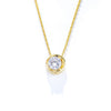 Wholesale Women's 925 Sterling Silver Geometric Single Diamond Zircon Clavicle Necklace