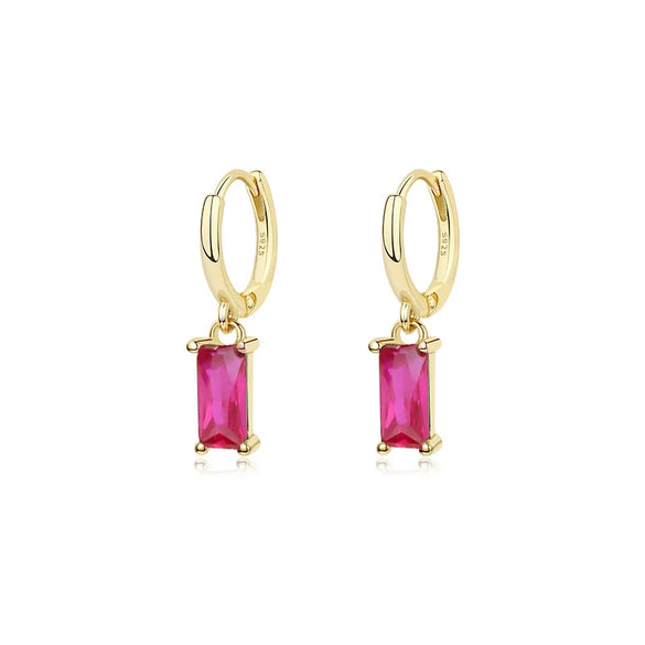 Wholesale Women's 925 Sterling Silver Geometric Square Earrings With Electroplating