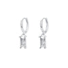 Wholesale Women's 925 Sterling Silver Geometric Square Earrings With Electroplating