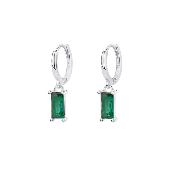 Wholesale Women's 925 Sterling Silver Geometric Square Earrings With Electroplating