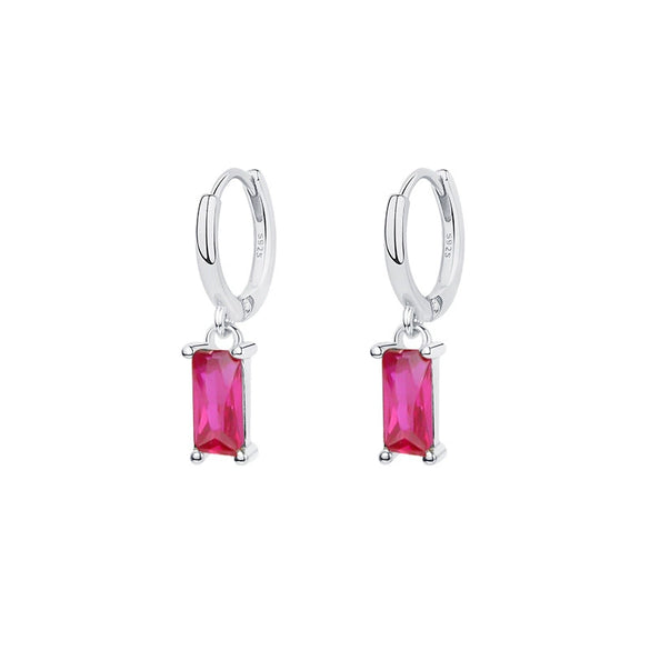 Wholesale Women's 925 Sterling Silver Geometric Square Earrings With Electroplating