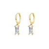 Wholesale Women's 925 Sterling Silver Geometric Square Earrings With Electroplating